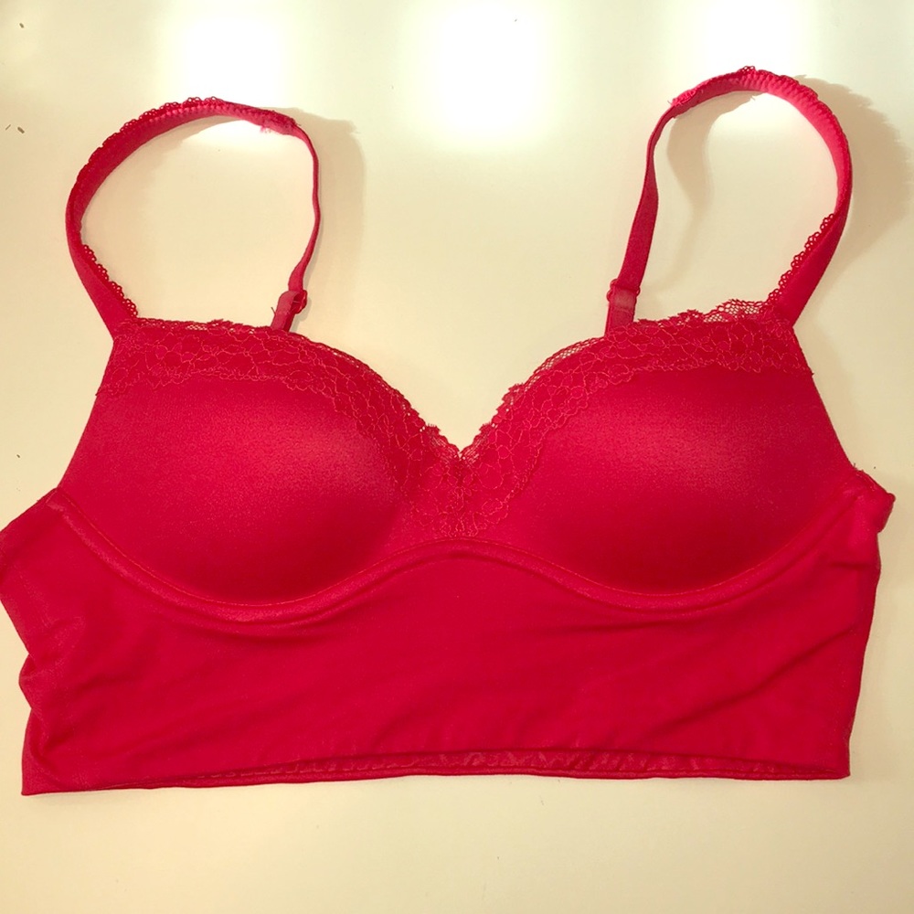 VS 34A red padded bra